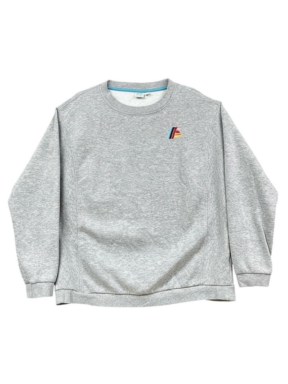 Aldi Gear Gray Crewneck Sweatshirt Embroidered Logo Novelty Pullover Men's XL